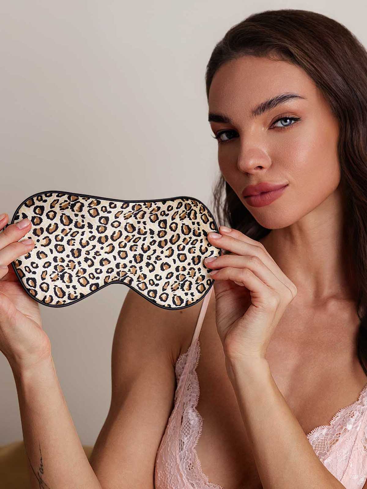 [Leopard] SilkSilky  19Momme Pure Silk Eye Mask 004