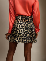 [Leopard] SilkSilky  Pure Silk Wrap Skirt 002,