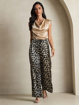 [Leopard] SilkSilky  Pure Silk Womens Pants 008,