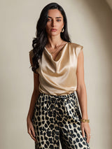 [Leopard] SilkSilky  Pure Silk Womens Pants 009,