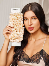 [Light Beige] SilkSilky  Scrunchie 001