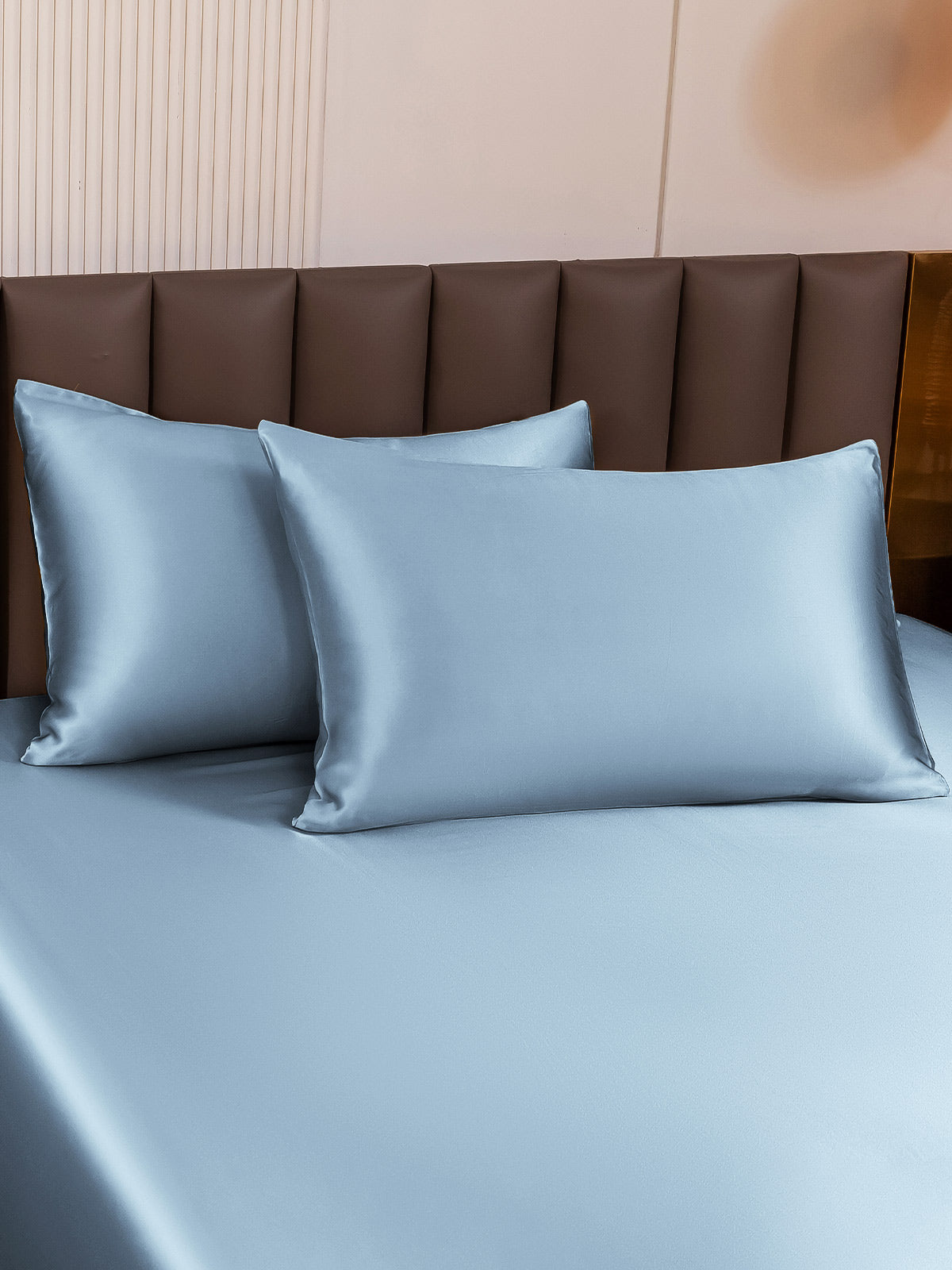 [Light Blue] SilkSilky 19Momme Pure Silk Pillowcase 001