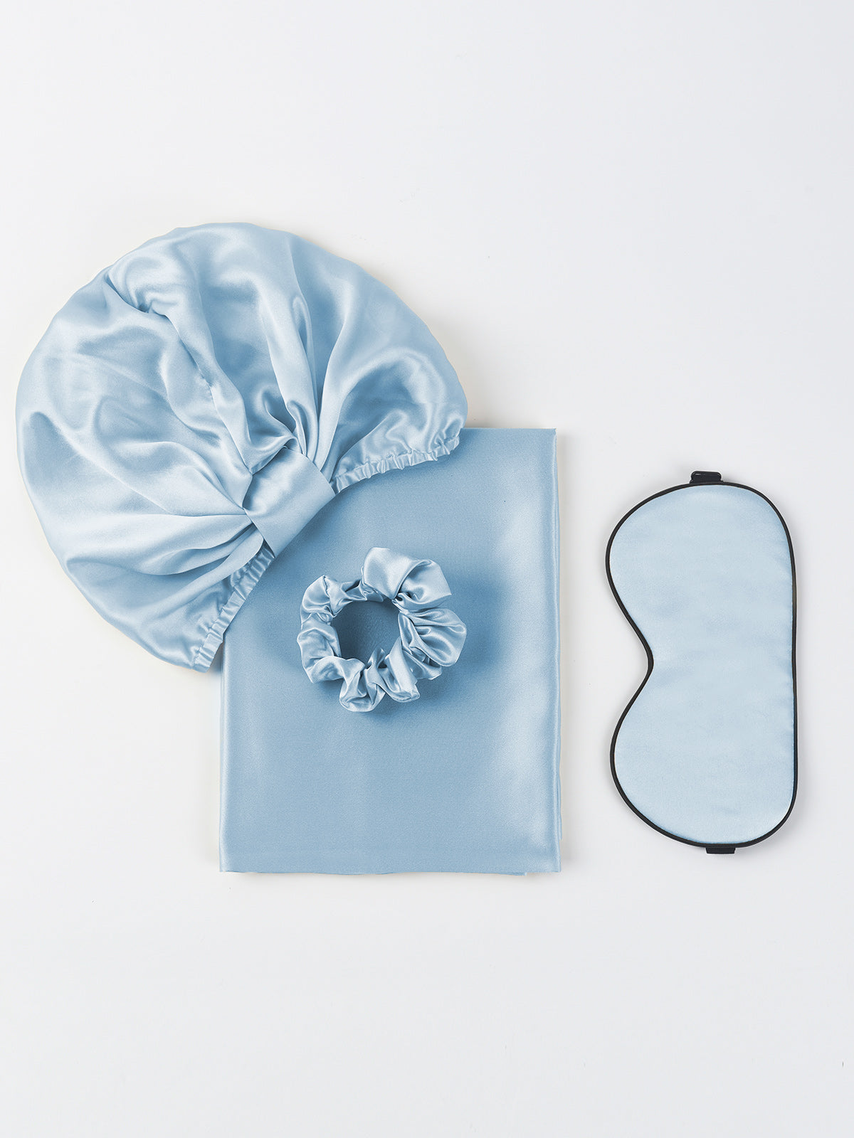 [Light Blue] SilkSilky 19Momme Pure Silk Pillowcase Set 001