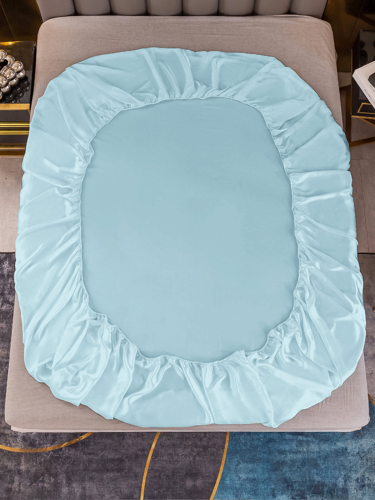 [Light Blue] SilkSilky 19Momme Pure Silk Sheet 003