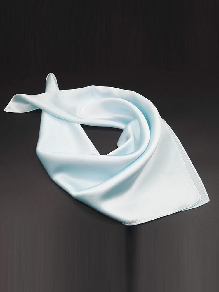 [Light Blue] SilkSilky Pure Silk Scarf 004