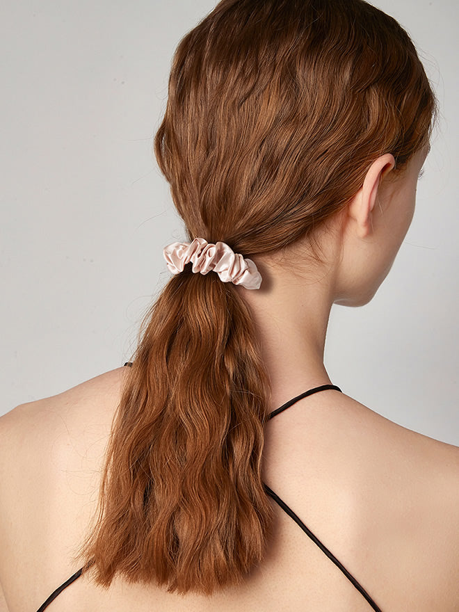 [Light Pink] SilkSilky 19Momme Pure Silk Scrunchie 005