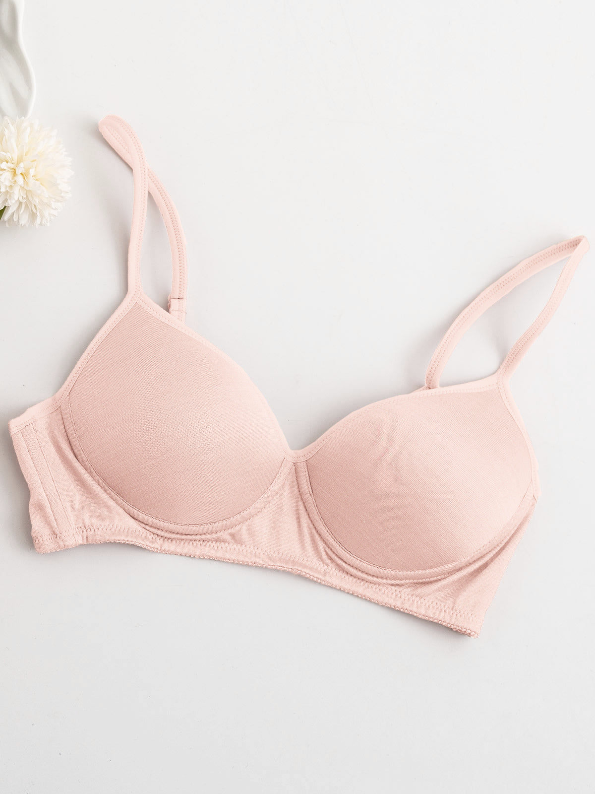 [Light Pink] SilkSilky Silk Knitted Bra 005