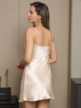 [Light Yellow] SilkSilky  Half Sleeve V Neck Nightgown&Robe Set 006