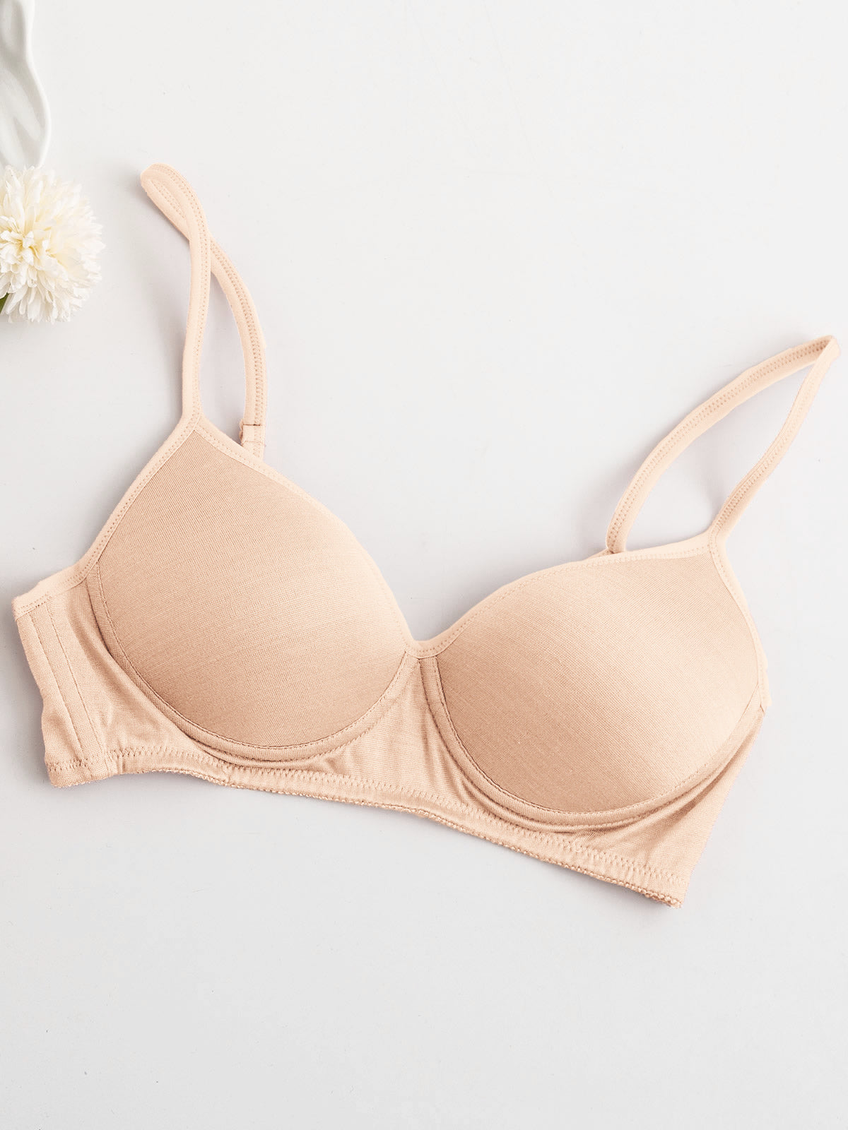 [Light Yellow] SilkSilky Silk Knitted Bra 005