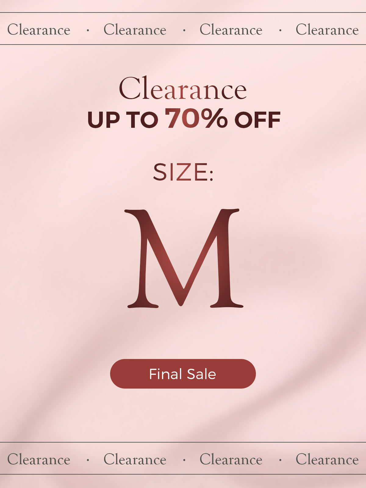 Clearance (US Warehouse)  —— Size:M