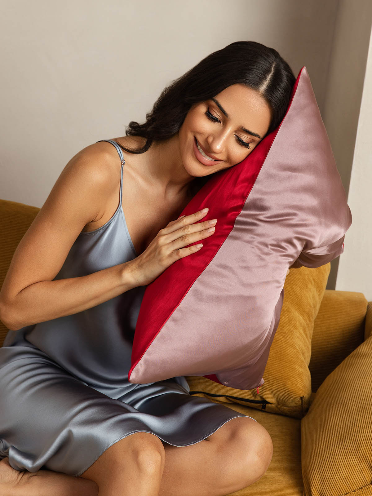 19Momme 100% Mulberry Silk Pillowcase - Two-tone Design