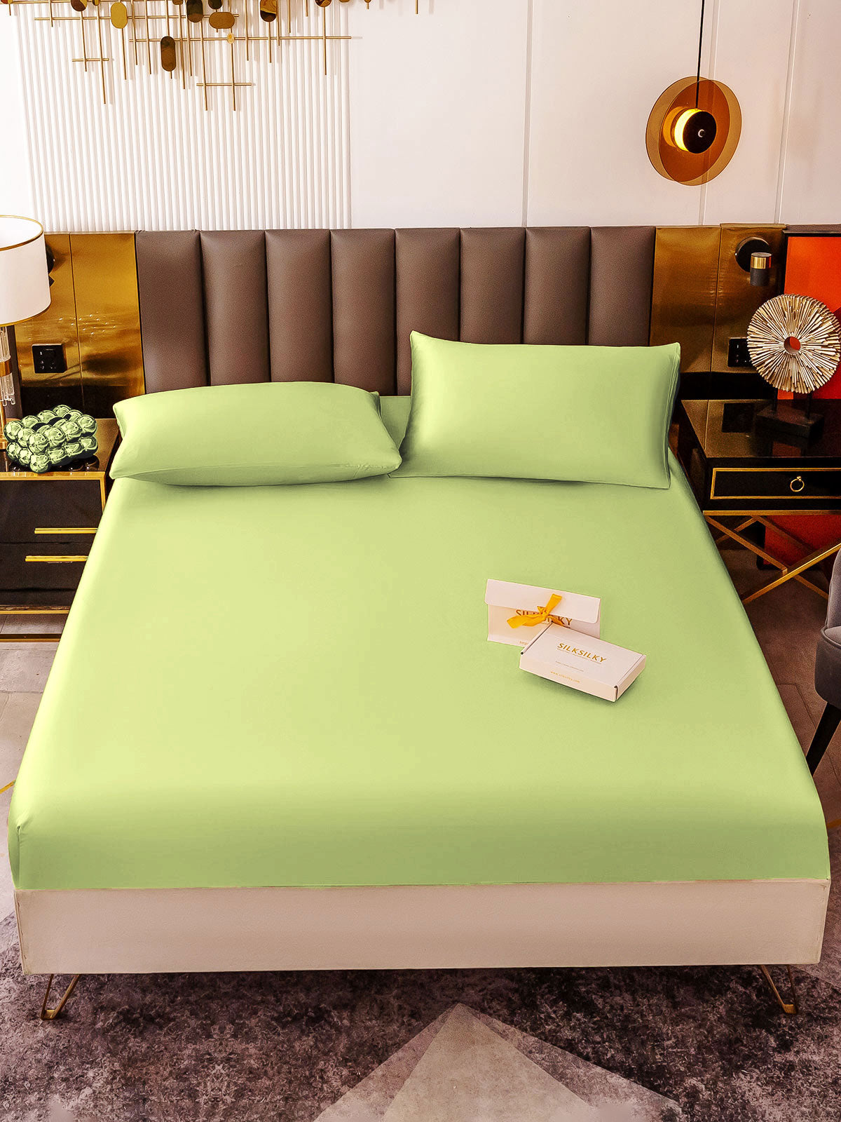 [Mint Green] SilkSilky 19Momme Pure Silk Bedding Set 002