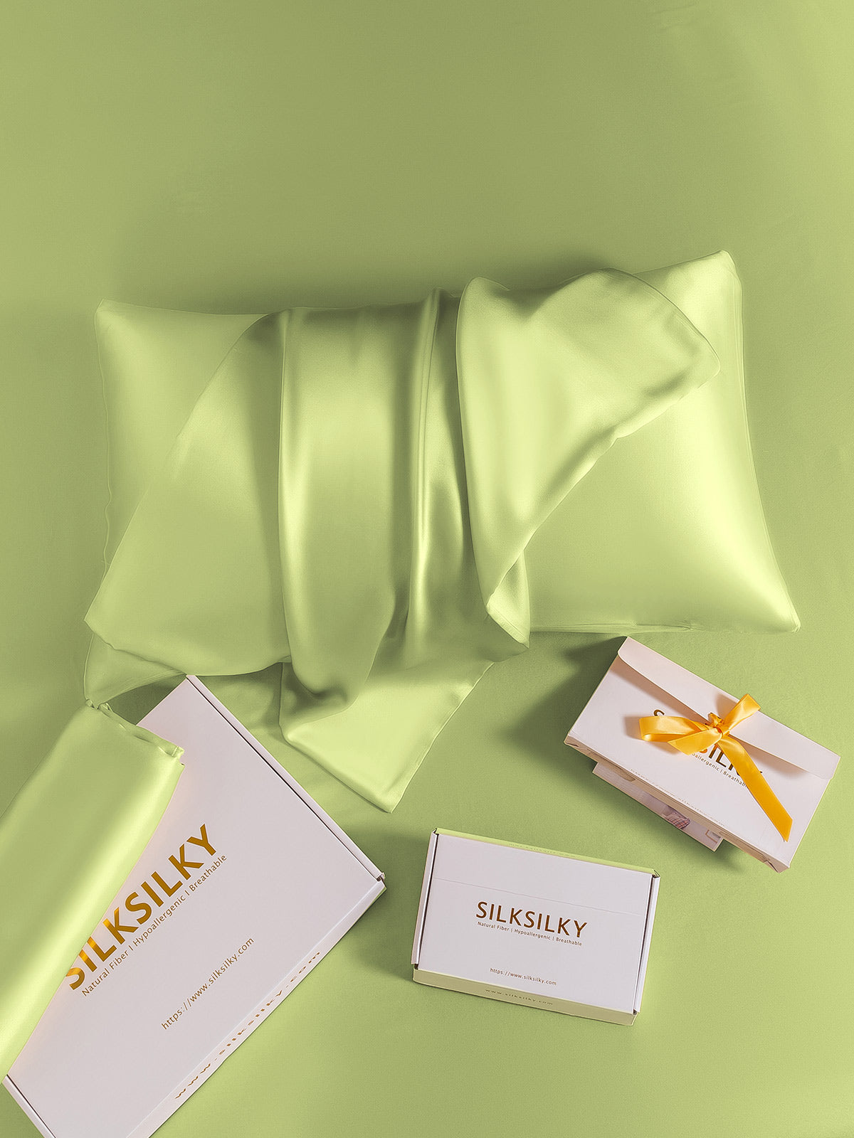 [Mint Green] SilkSilky 19Momme Pure Silk Pillowcase 008
