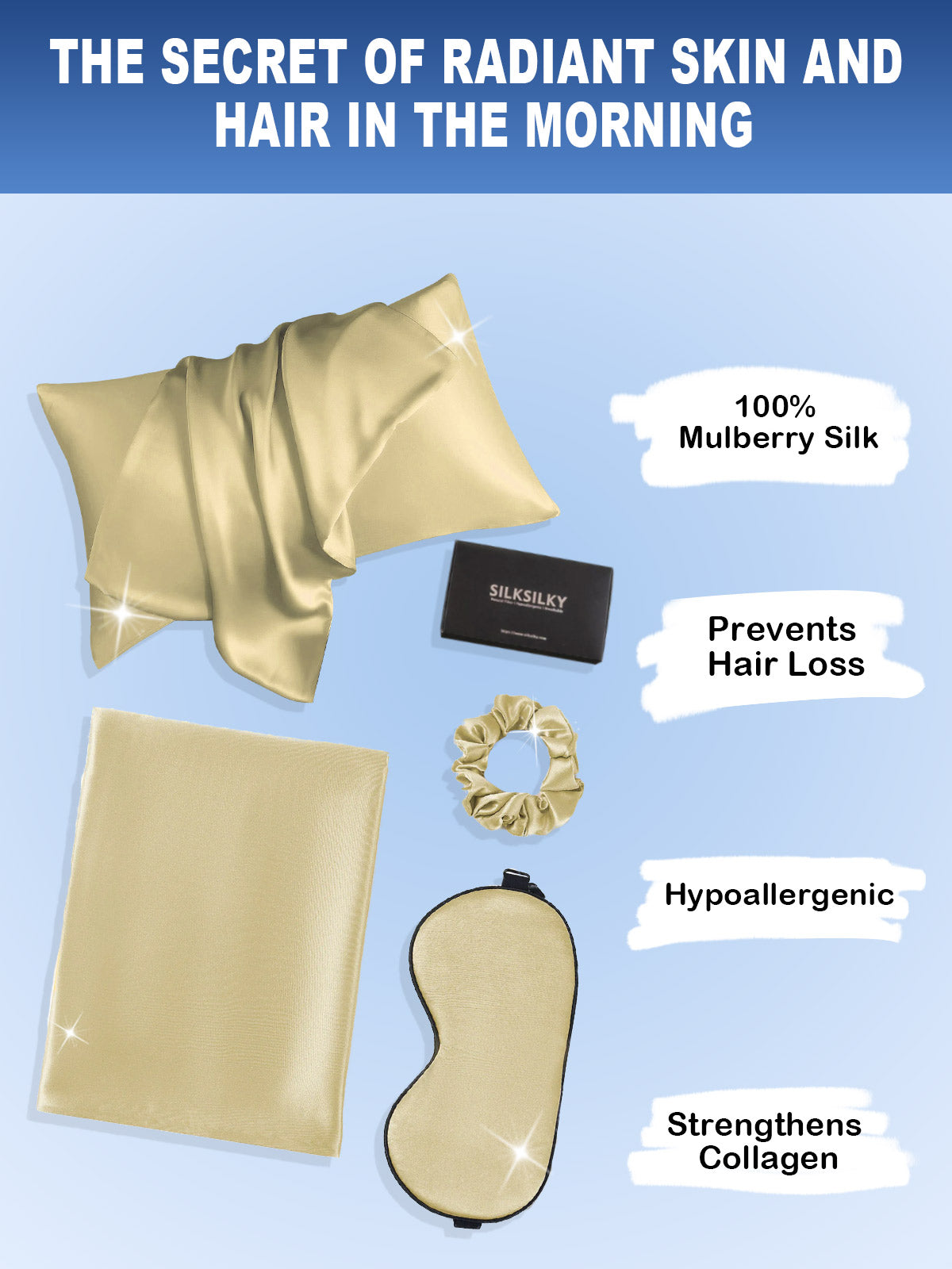 [Mint Green] SilkSilky 19Momme Pure Silk Pillowcase Set 002