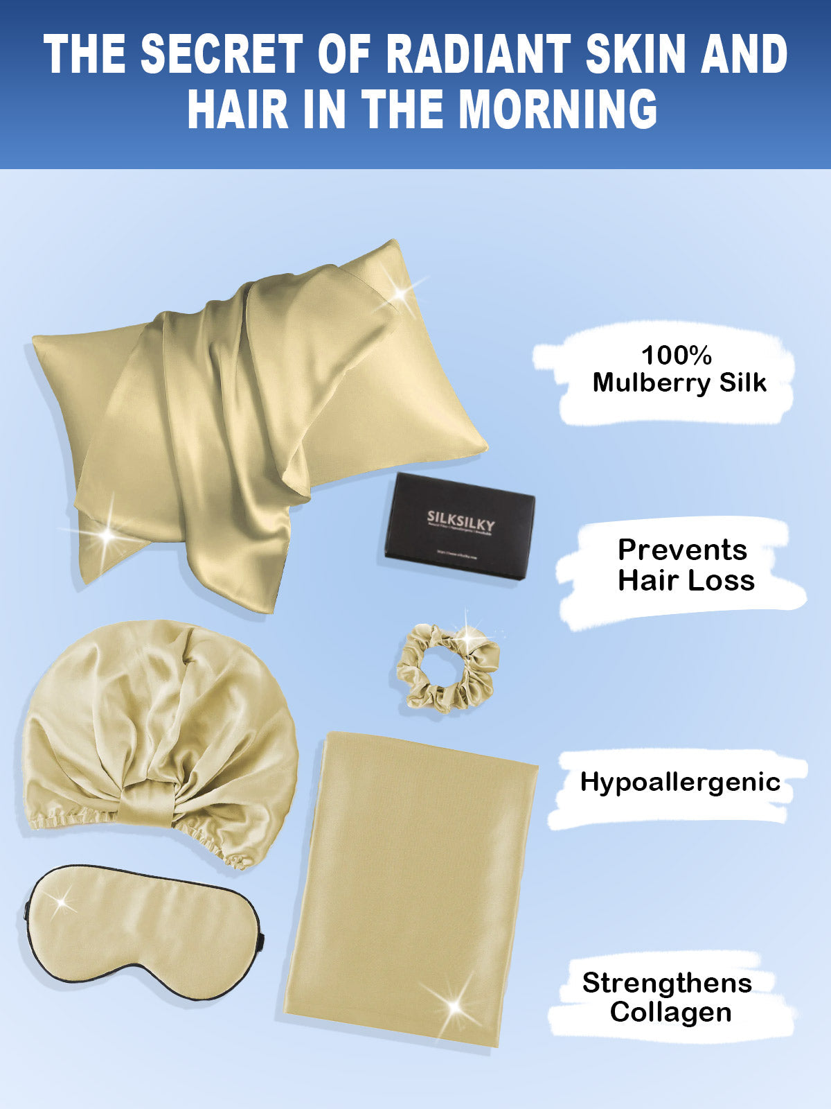 [Mint Green] SilkSilky 19Momme Pure Silk Pillowcase Set 002