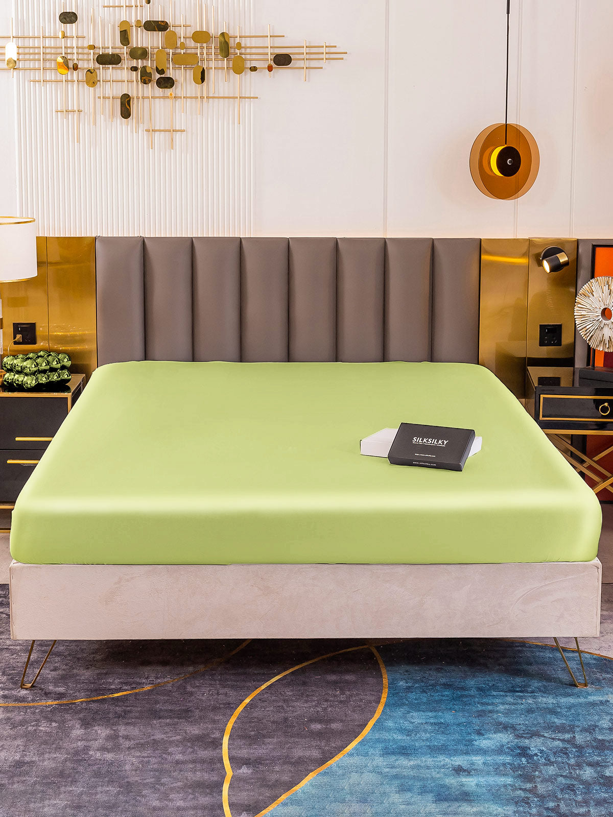 [Mint Green] SilkSilky 19Momme Pure Silk Sheet 002