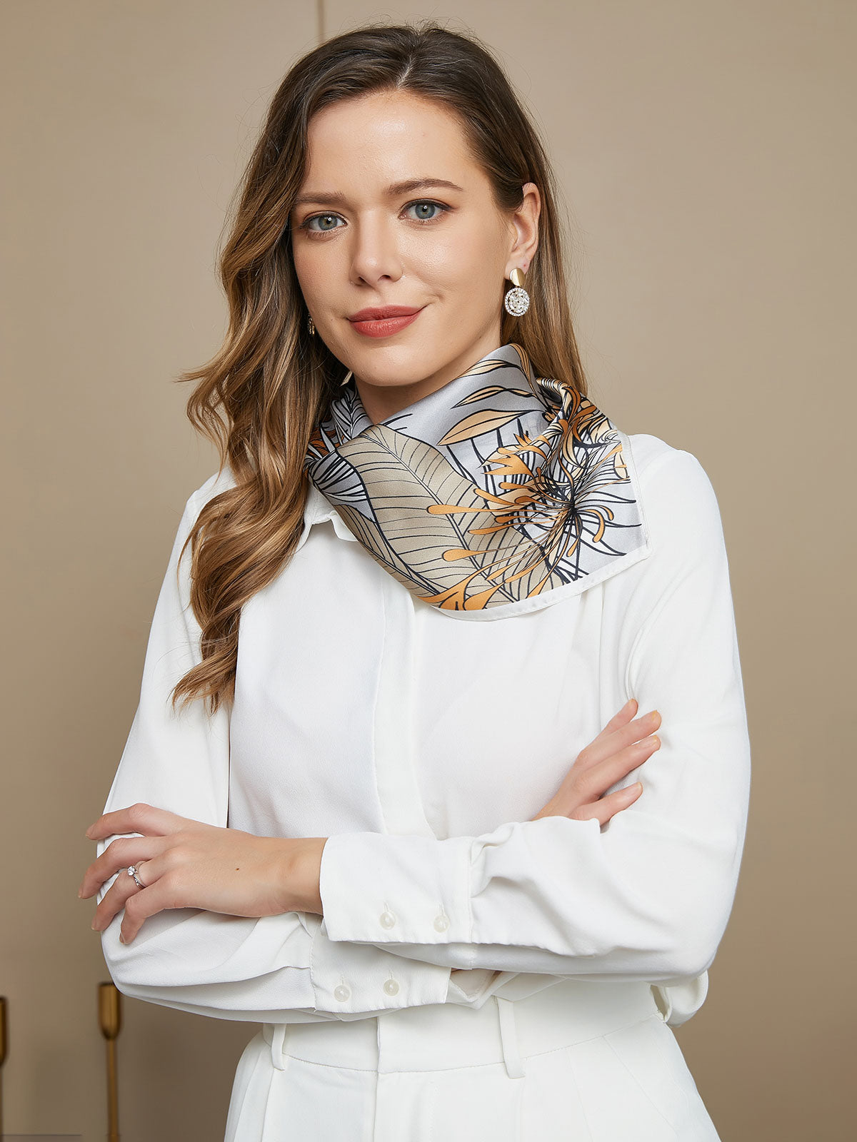 [Multi] SilkSilky Pure Silk Scarf 006