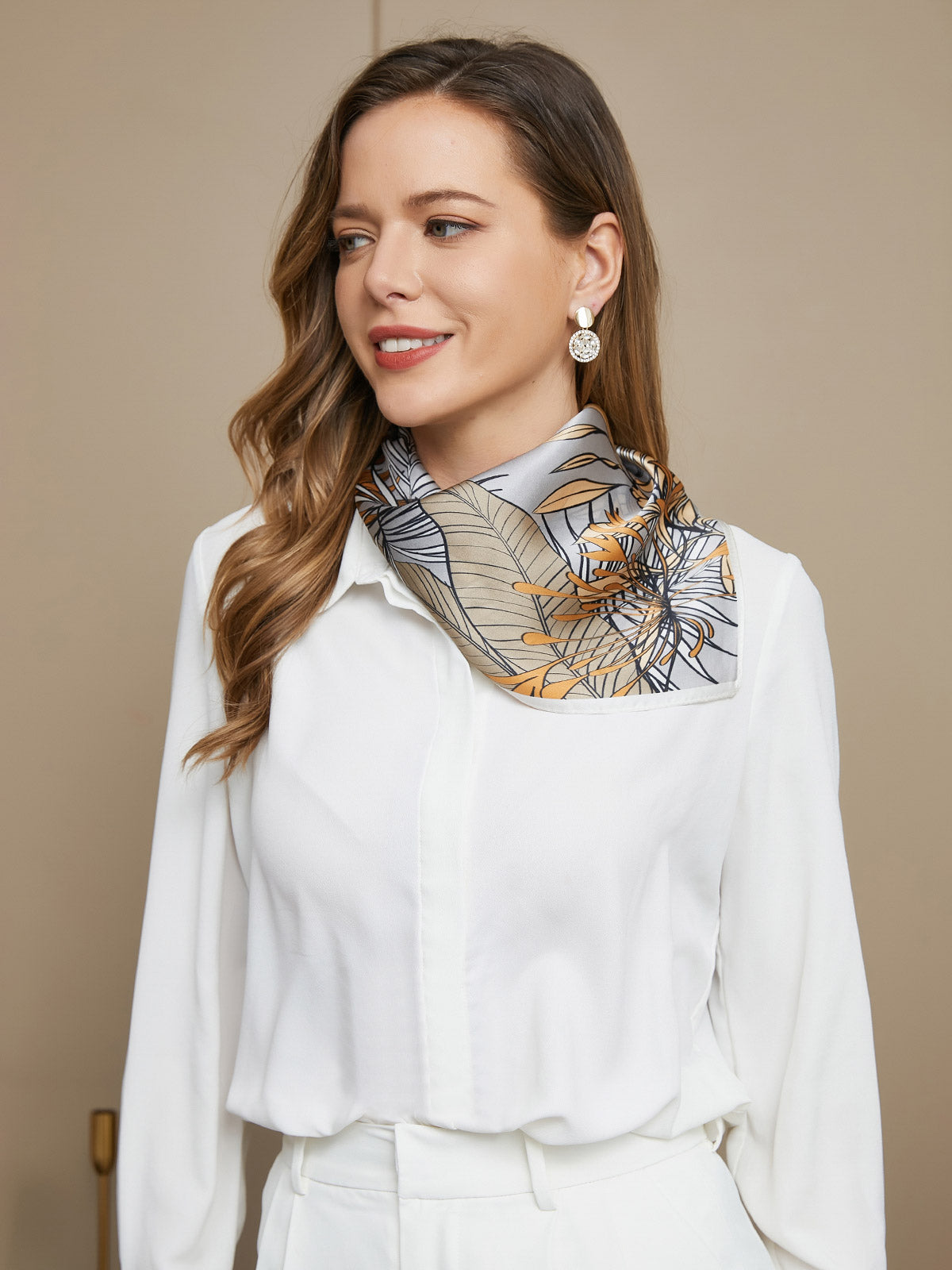 [Multi] SilkSilky Pure Silk Scarf 007