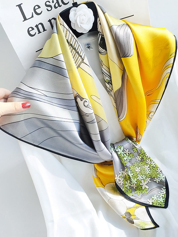 さらに100円引き◆JILLSTUART◆Color Block Silk Scarf さらに100円引き◇JILLSTUART◇Color Block Silk Scarf Blue