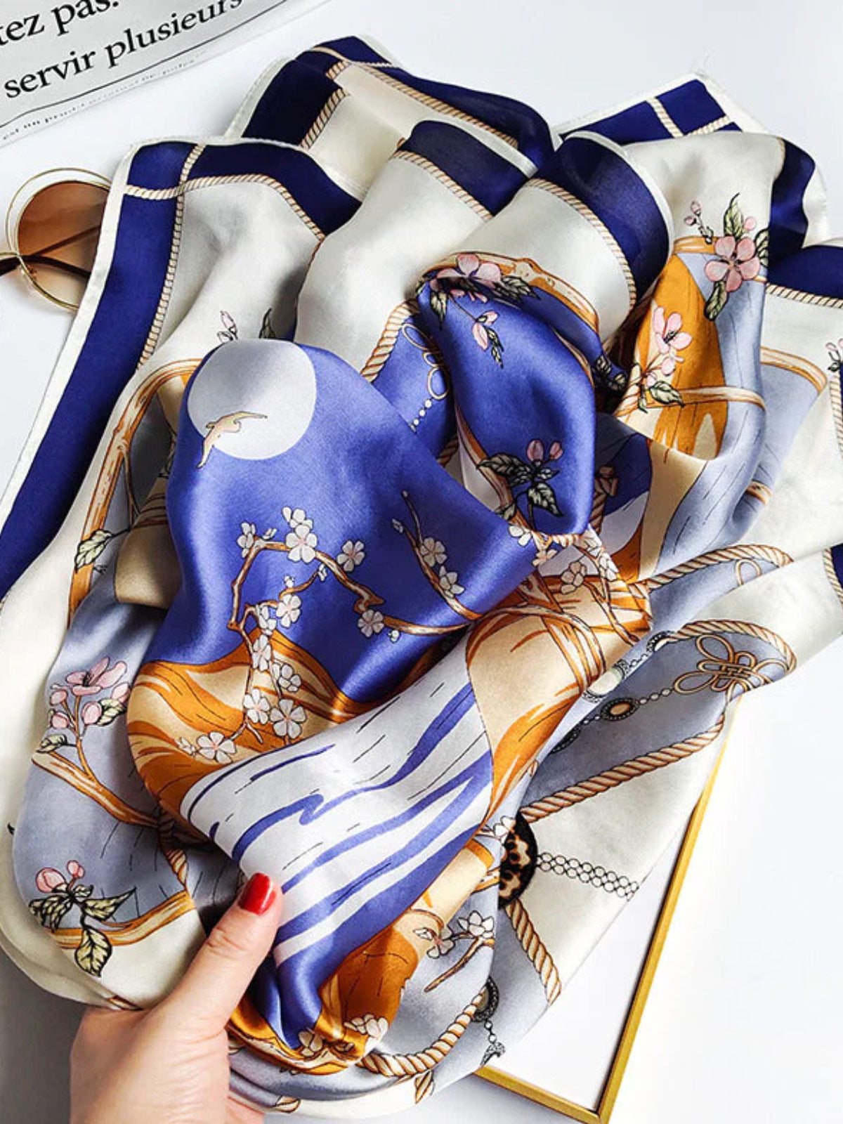[P012] SilkSilky Pure Silk Scarf 003