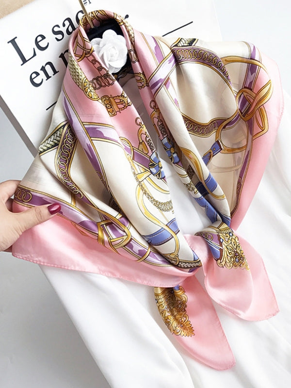 Silk Square Scarf | 88cm Printed Pattern – SILKSILKY