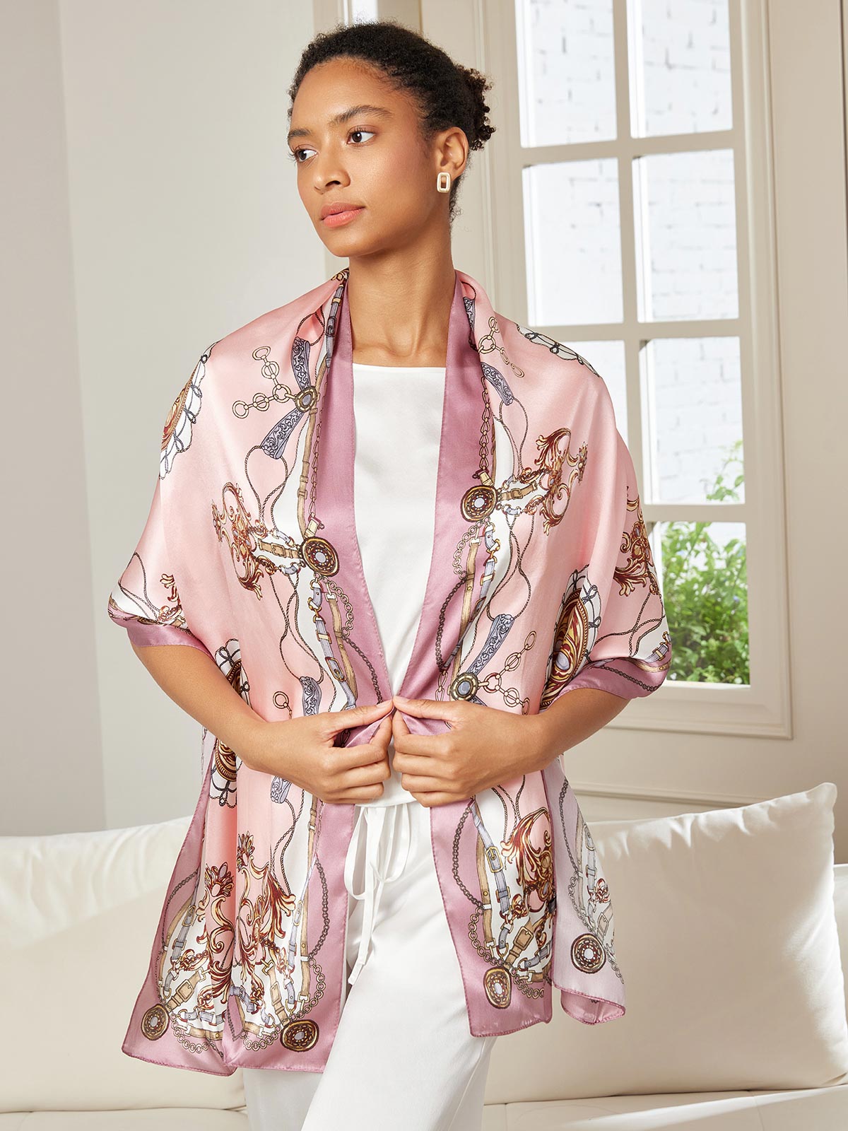 [P019] SilkSilky Pure Silk Scarf 001