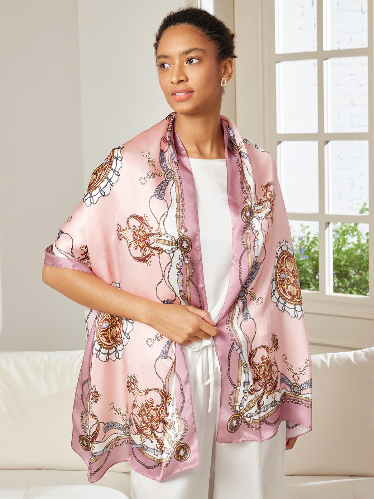 [P019] SilkSilky Pure Silk Scarf 002
