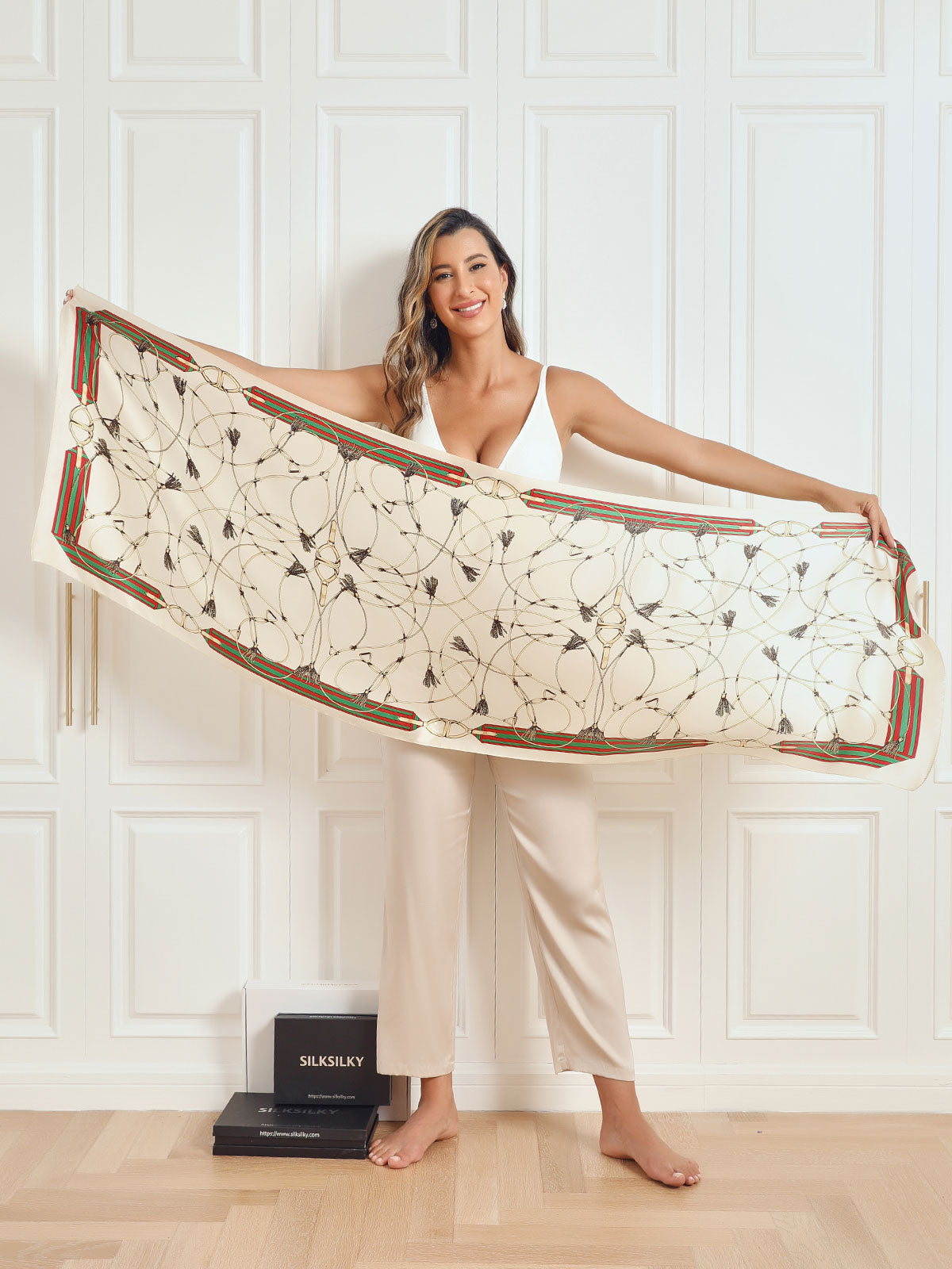 [P020] SilkSilky Pure Silk Scarf 002