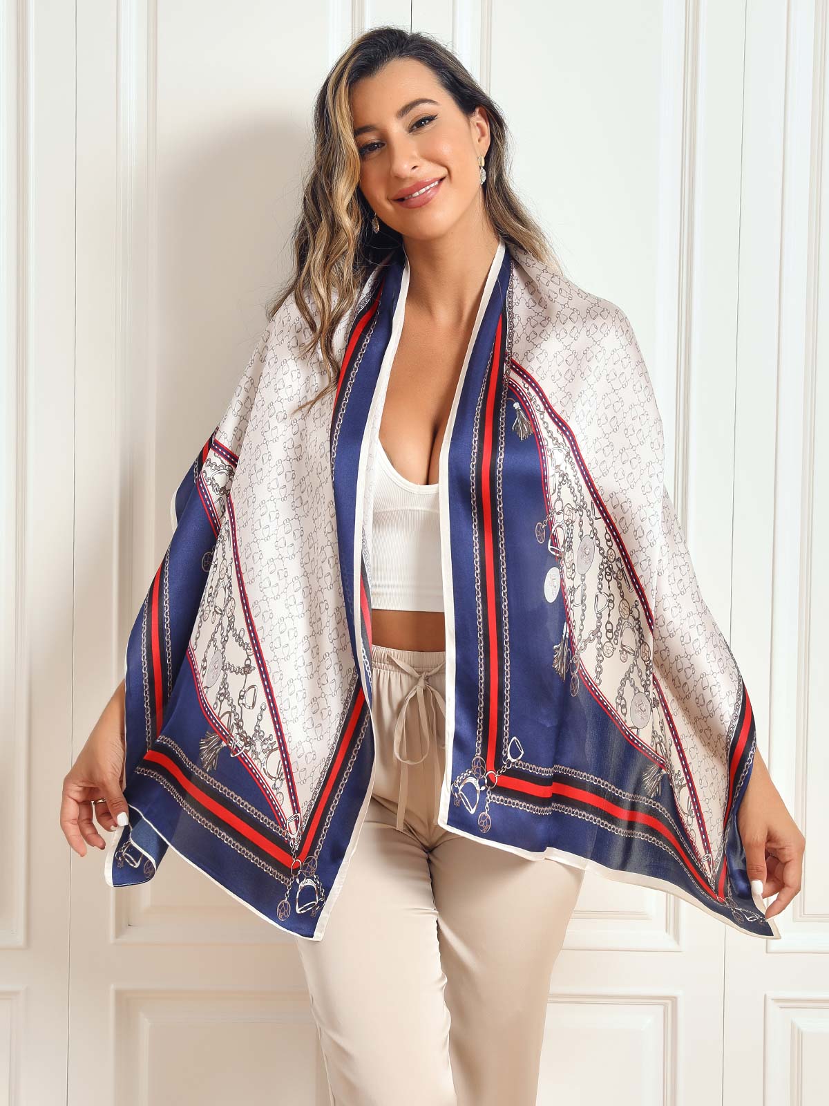 [P024] SilkSilky Pure Silk Scarf 004