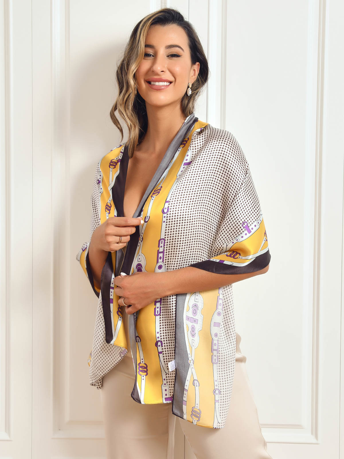 [P025] SilkSilky Pure Silk Scarf 004