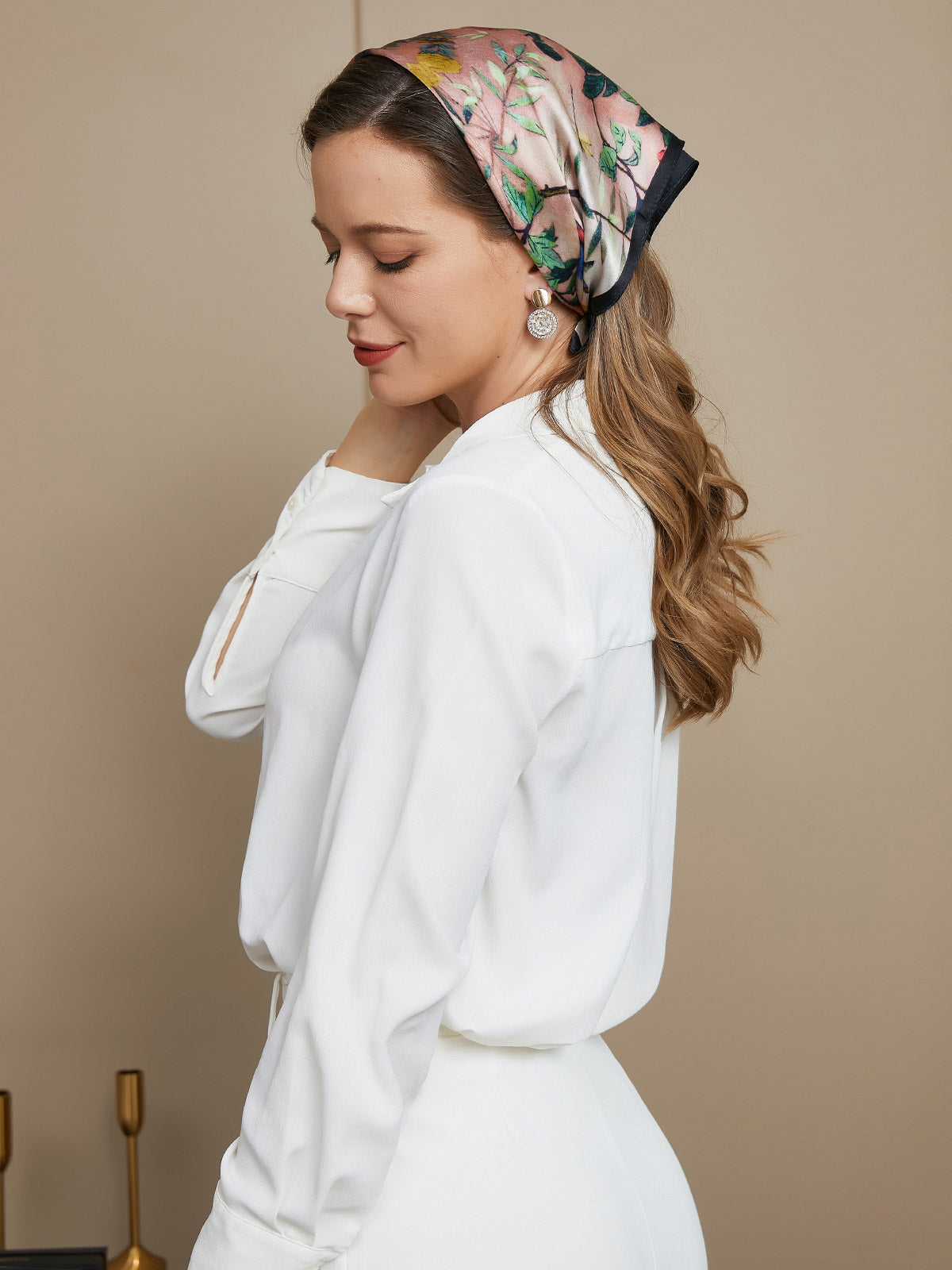 [P044] SilkSilky Pure Silk Scarf 005