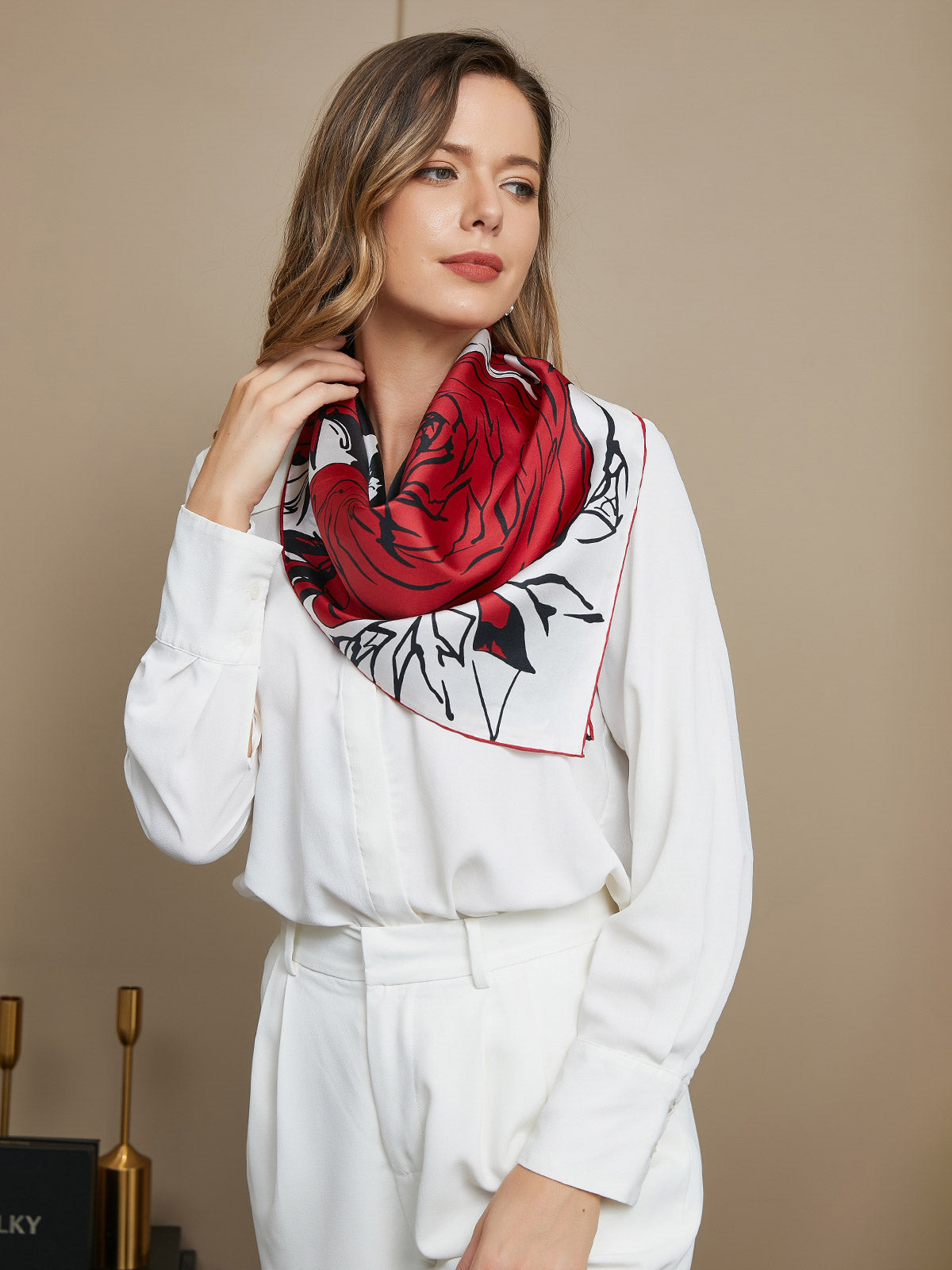 [P071] SilkSilky Pure Silk Scarf 006