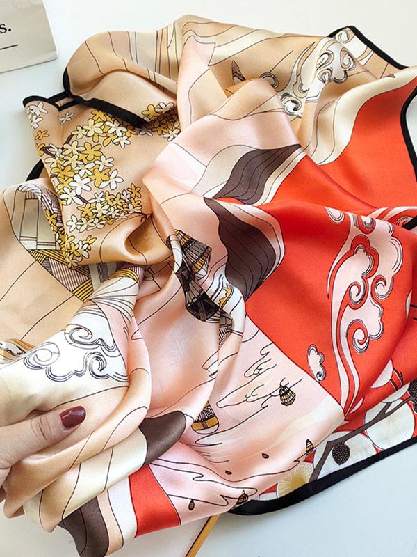 [P077] SilkSilky Pure Silk Scarf 003