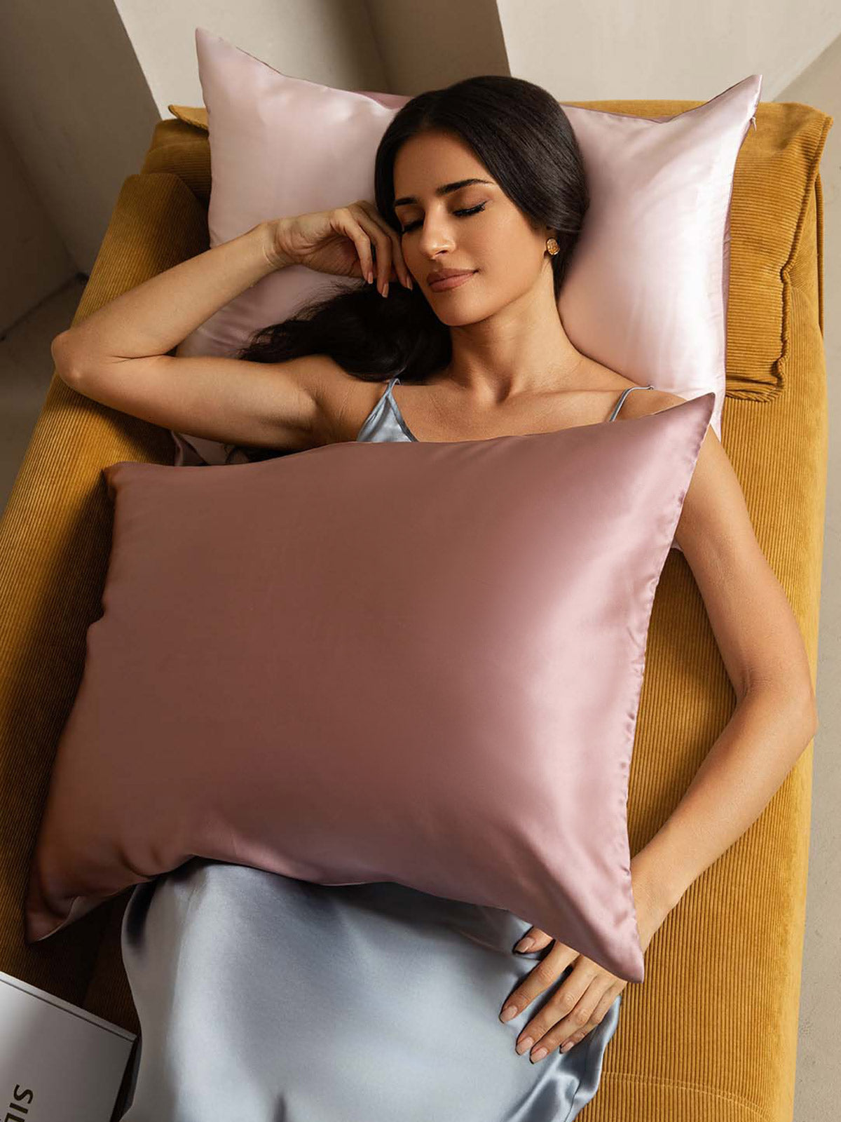 19Momme 100% Mulberry Silk Pillowcase - Two-tone Design