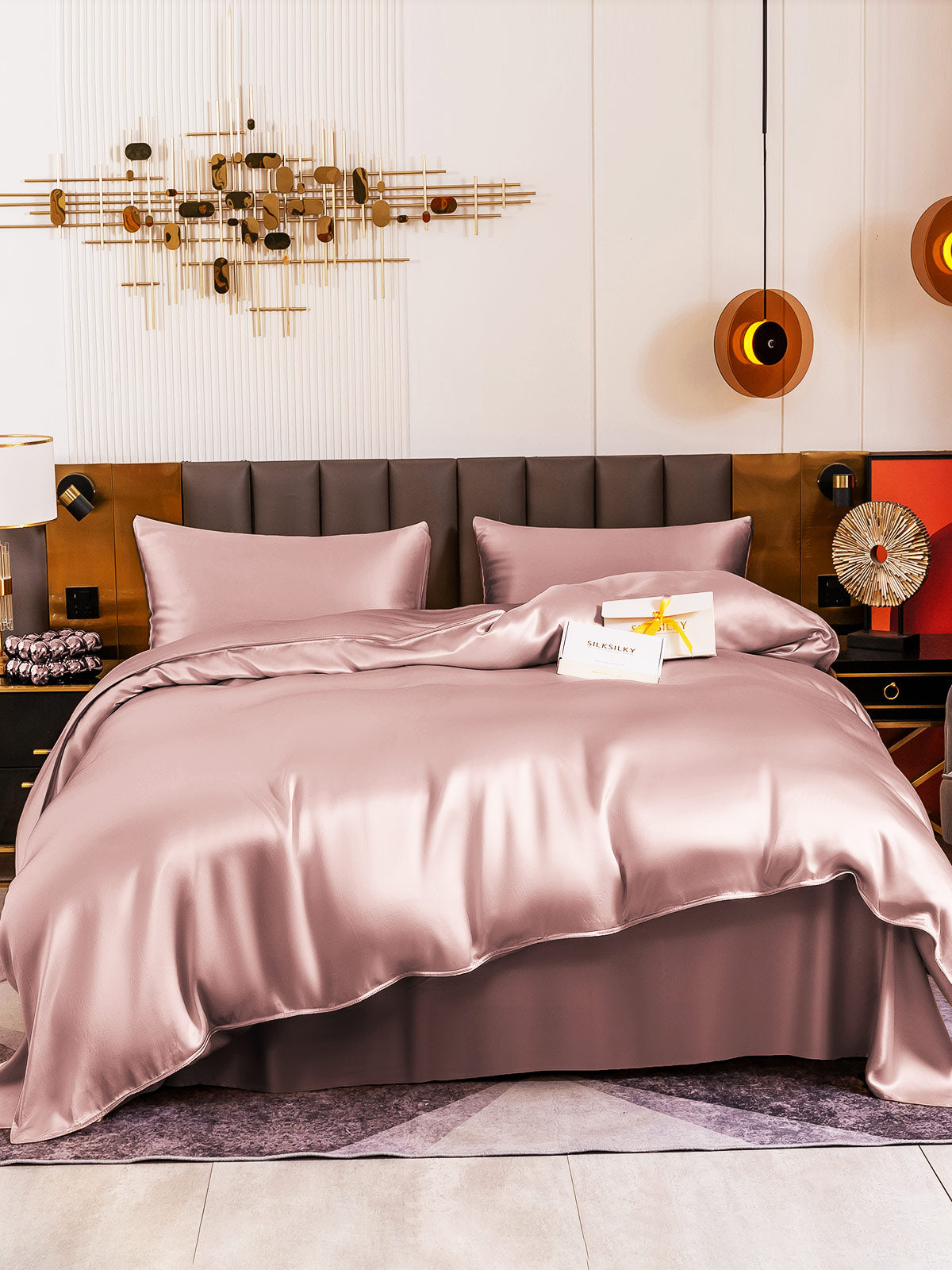 [Pale Mauve] SilkSilky 19Momme Pure Silk Bedding Set 002