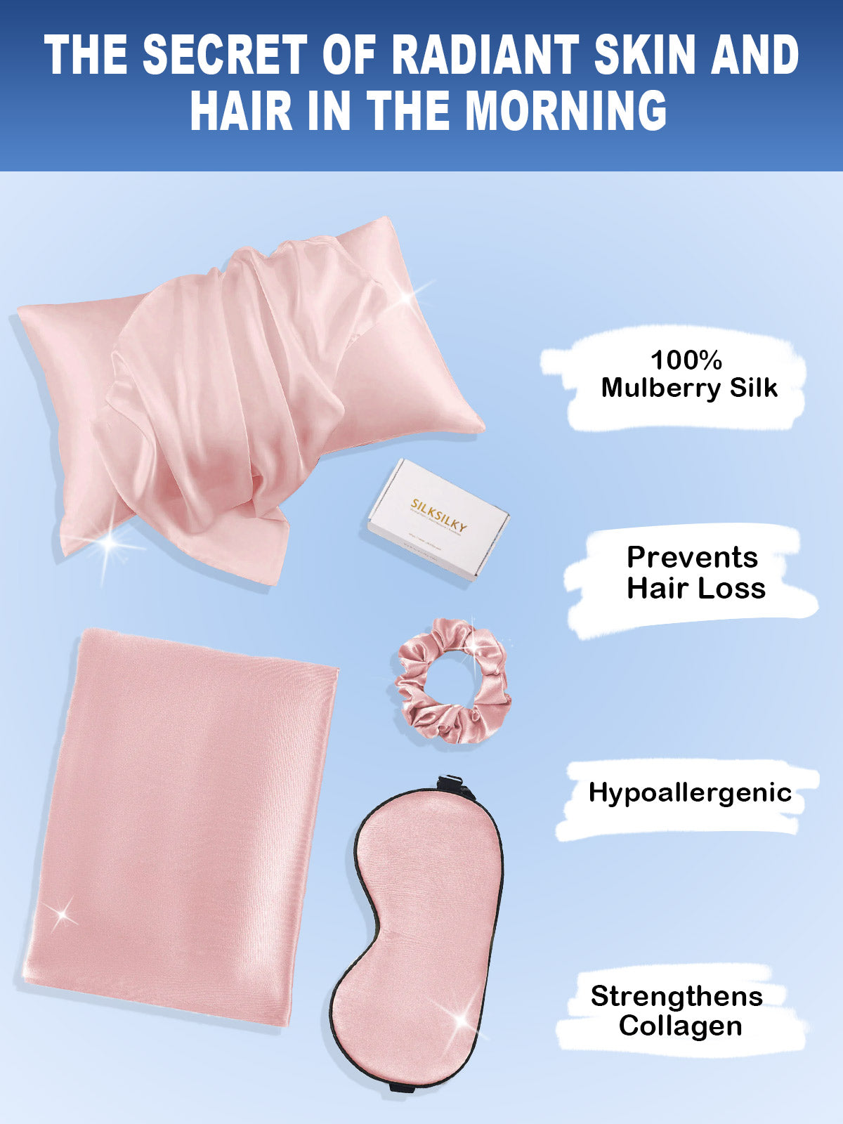 [Pale Mauve] SilkSilky 19Momme Pure Silk Pillowcase Set 002