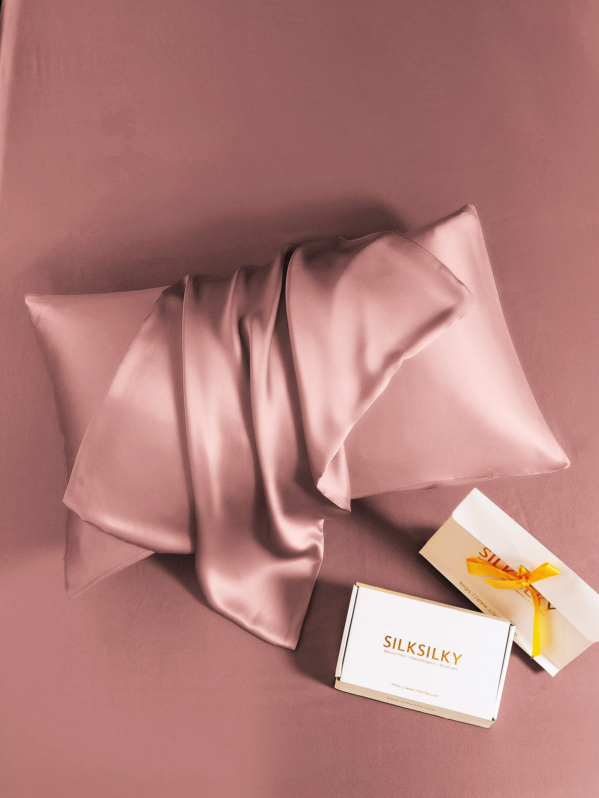 [Pale Mauve] SilkSilky 30Momme Pure Silk Pillowcase 004