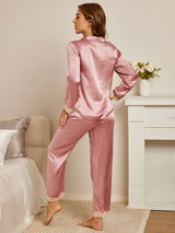 [Pale Mauve] SilkSilky  Long Sleeve Women's Pajamas 002