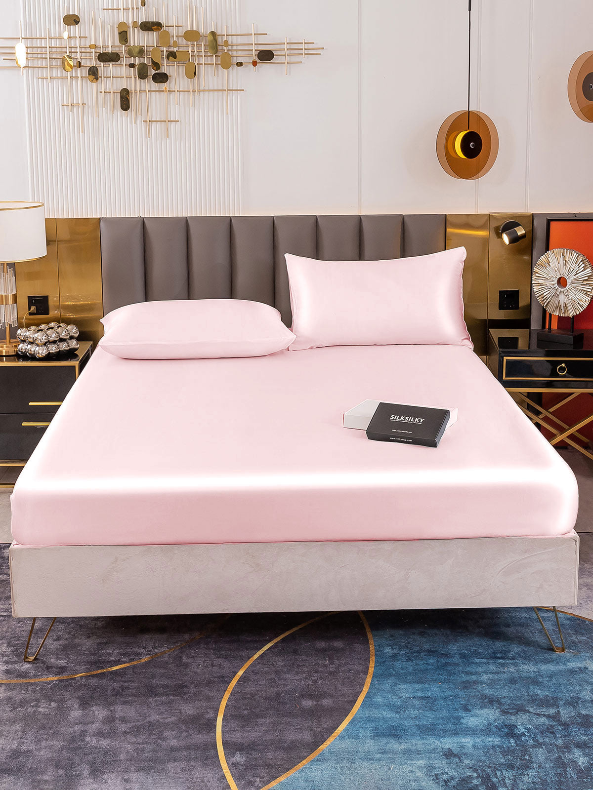 [Pink] SilkSilky 19Momme Pure Silk Bedding Set 002
