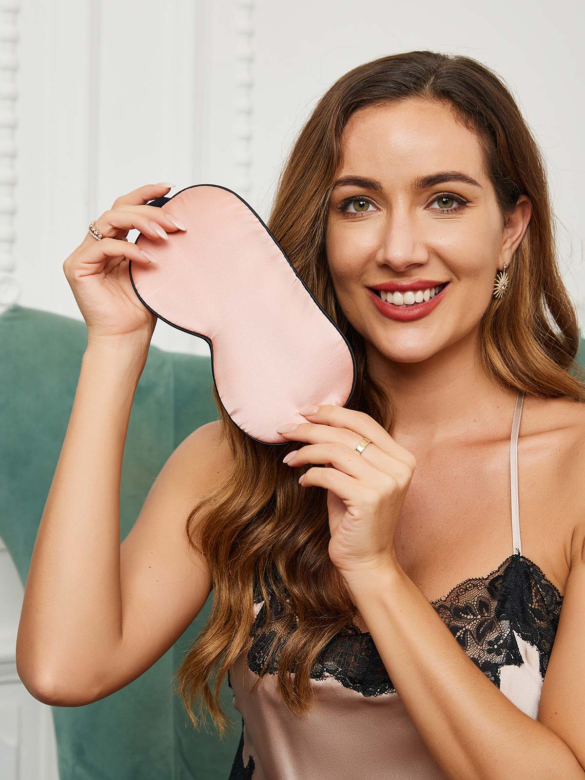 [Pink] SilkSilky  19Momme Pure Silk Eye Mask 010