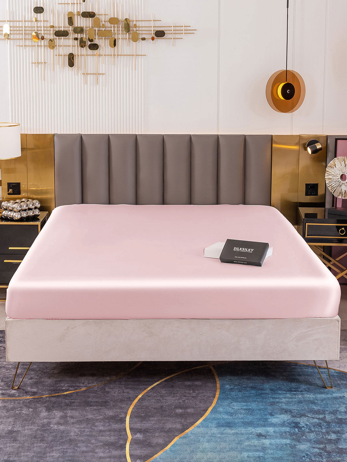 [Pink] SilkSilky 19Momme Pure Silk Sheet 002