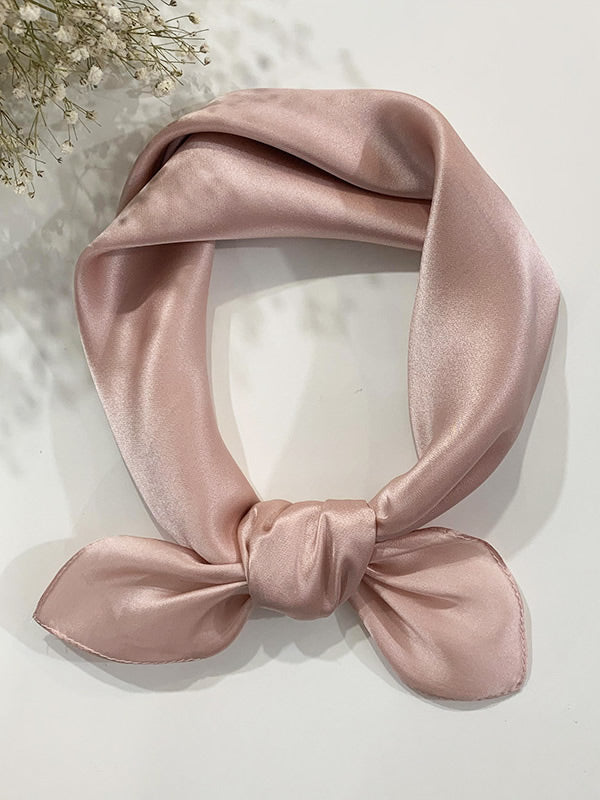 [Pink] SilkSilky Pure Silk Scarf 002