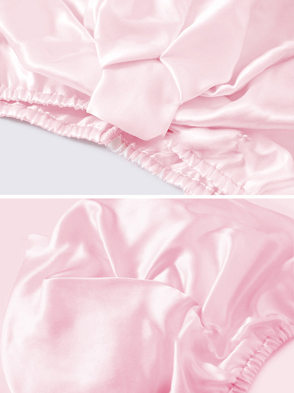 [Pink] SilkSilky Pure Silk Sleep Cap 004