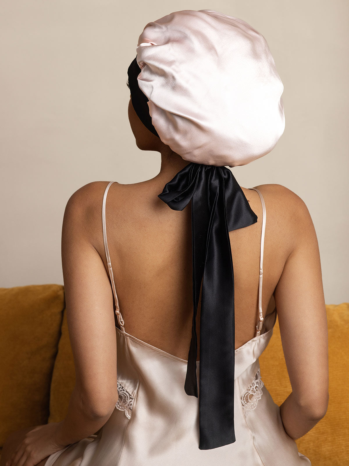 [Pink] SilkSilky Pure Silk Sleep Cap 004