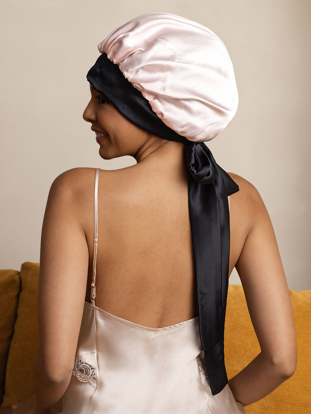 [Pink] SilkSilky Pure Silk Sleep Cap 005
