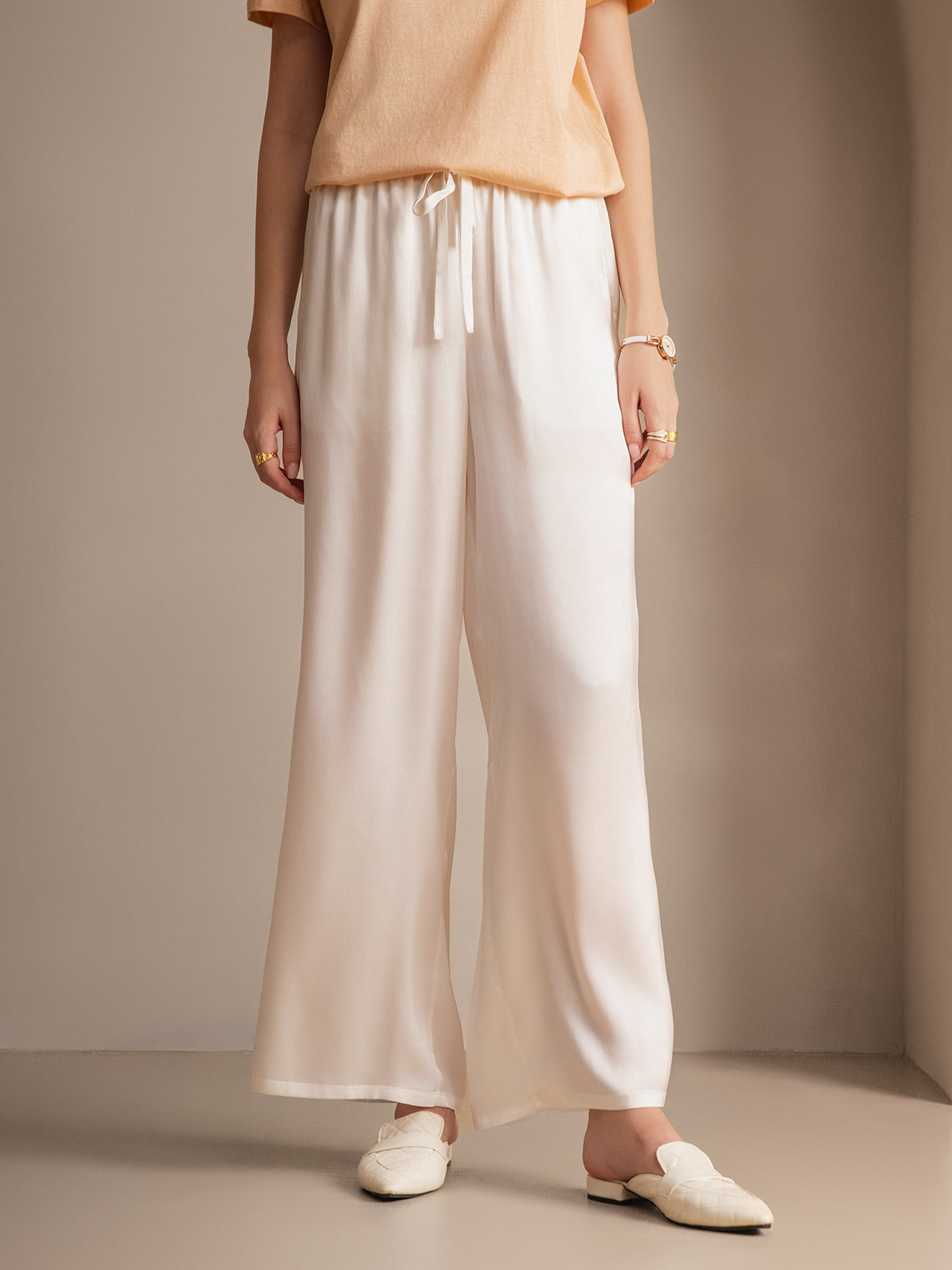 [Pink] SilkSilky  Pure Silk Womens Pants 007