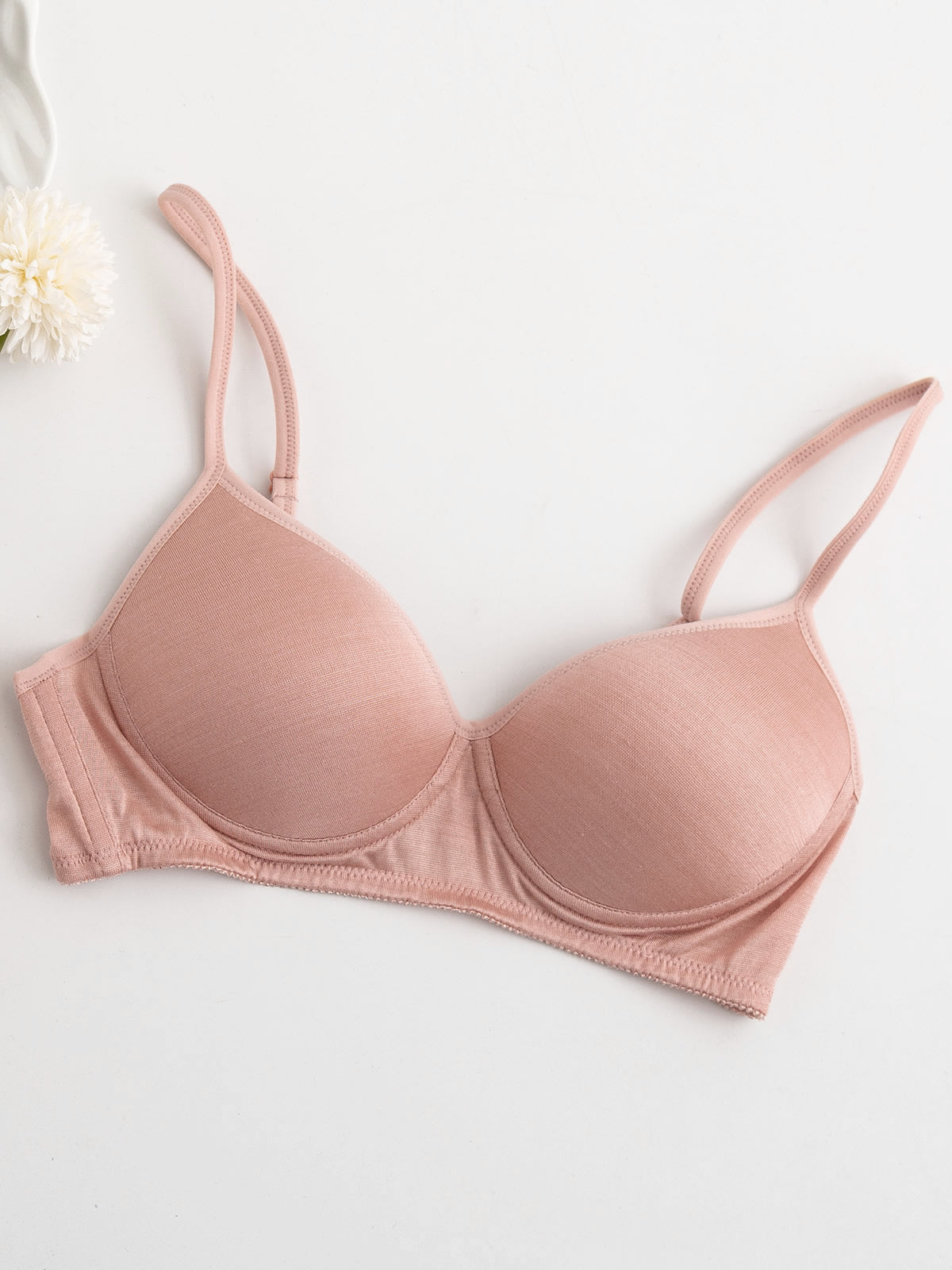 [Pink] SilkSilky Silk Knitted Bra 005