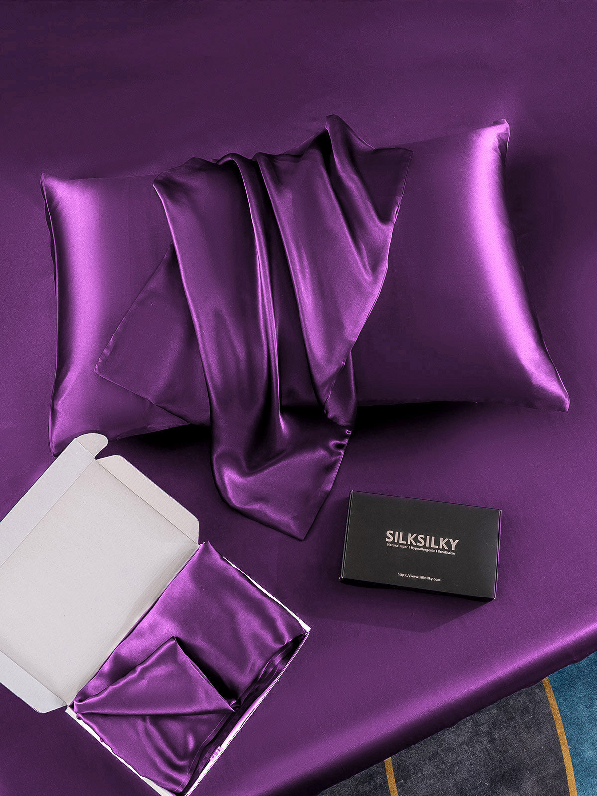 [Purple] SilkSilky 19Momme Pure Silk Pillowcase 007