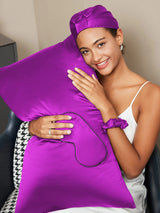 [Purple] SilkSilky 19Momme Pure Silk Pillowcase Set 001