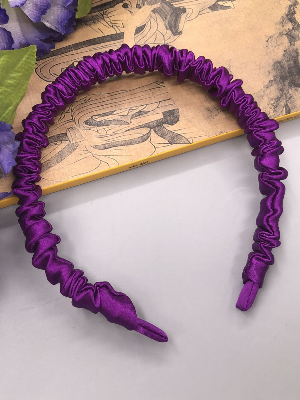 [Purple] SilkSilky 19Momme Pure Silk Scrunchie 003